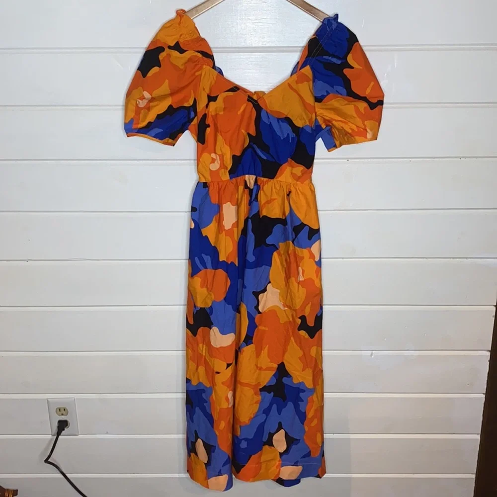 cream and purple dress When You Think of Me Floral Babydoll Mini others are not included KIZN Women's Plunge Neck Size:38 (US 0/2) All Size Medium